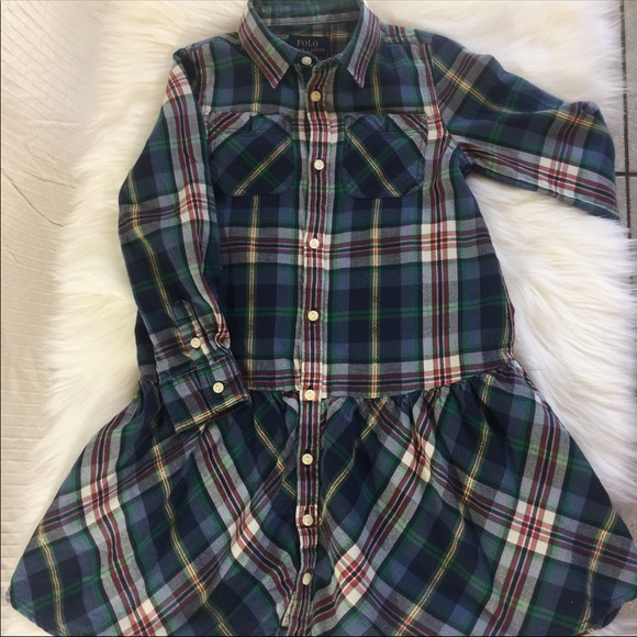 ralph lauren girls plaid dress